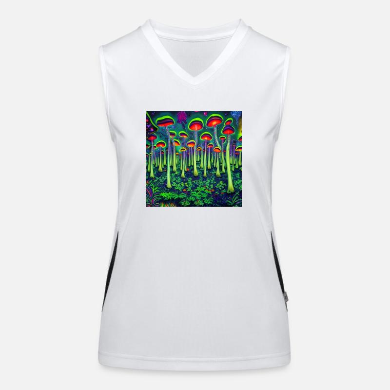 Magischer psychedelischer Wald Funktionelles Kontrast-Tank Top für Frauen