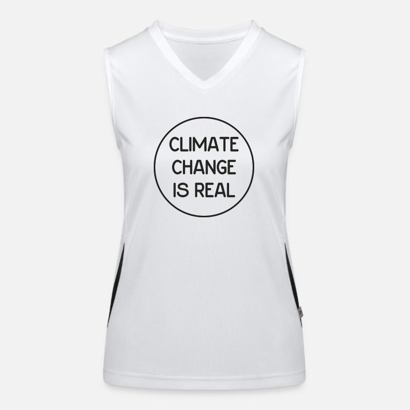 Climate change is real Women's Functional Contrast Tank Top