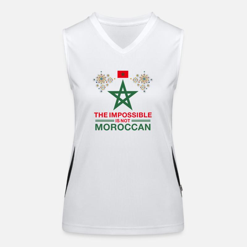 Morocco - The impossible is not Moroccan Women's Functional Contrast Tank Top