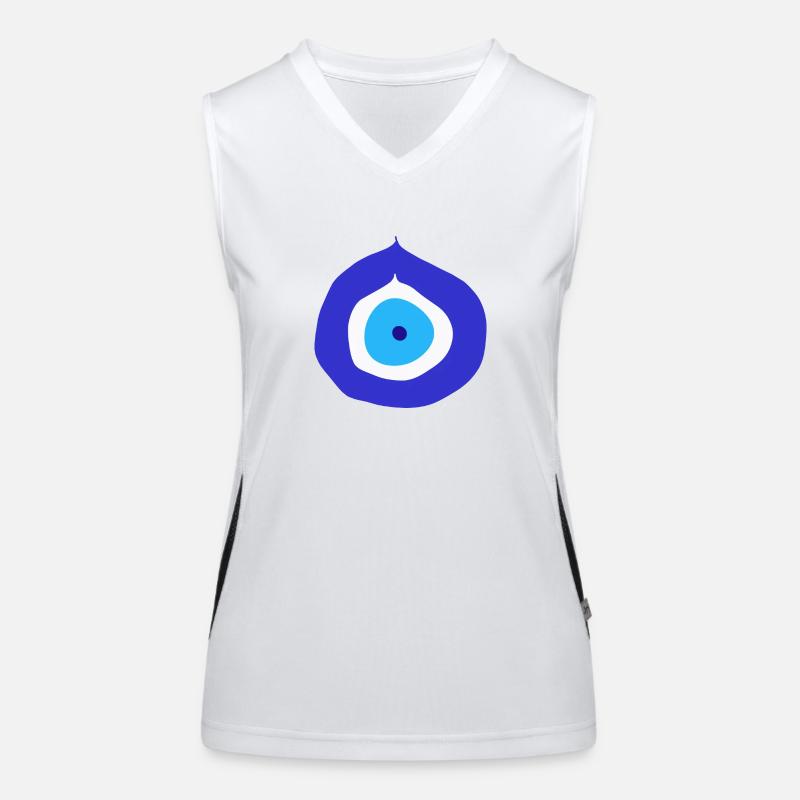 Nazar Conception de protection - Evil Eye Débardeur respirant contrasté Femme