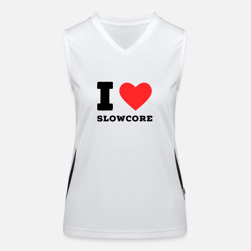 Ich liebe Slowcore Funktionelles Kontrast-Tank Top für Frauen