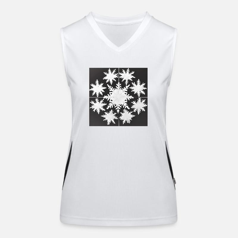 Snowflake design Women's Functional Contrast Tank Top