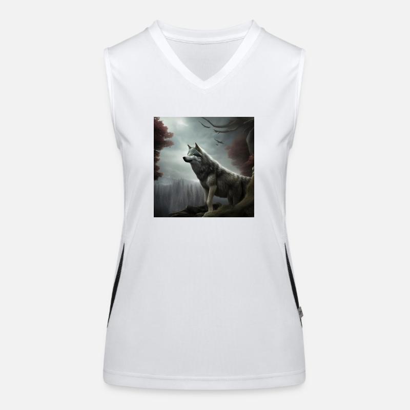Wolf lovers Women's Functional Contrast Tank Top