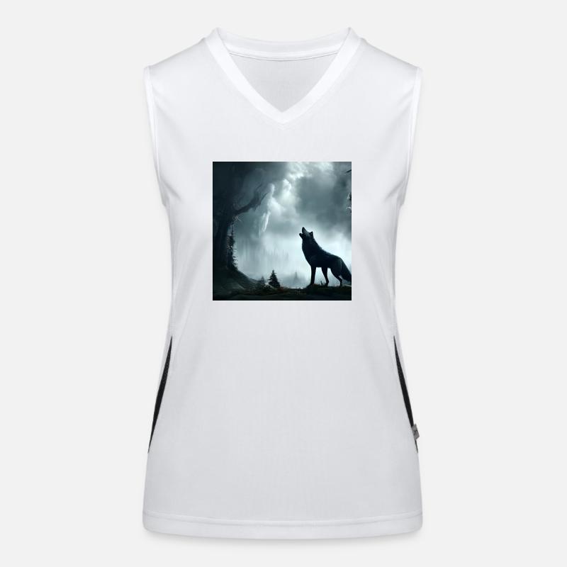Roaring wolf Women's Functional Contrast Tank Top