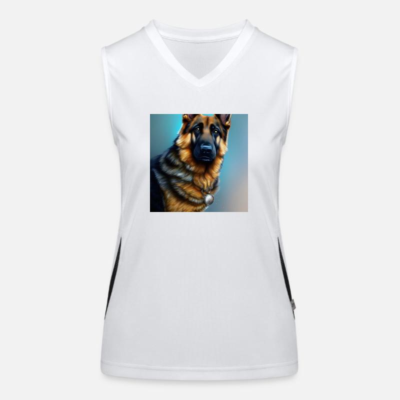 Deutscher Schäferhund Funktionelles Kontrast-Tank Top für Frauen