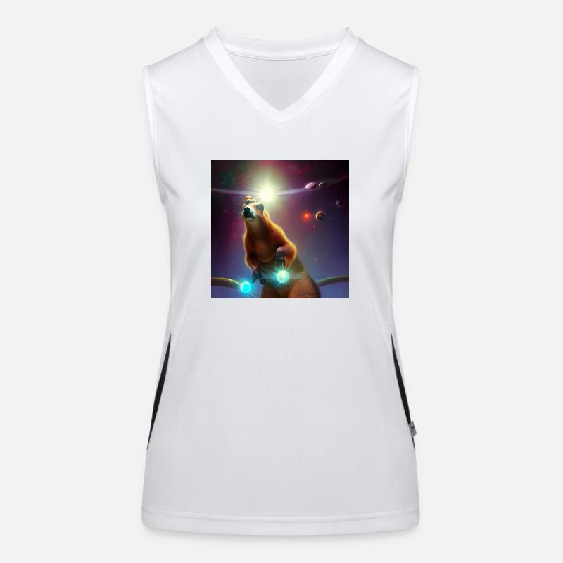 Coati - Women's Functional Contrast Tank Top - white/black