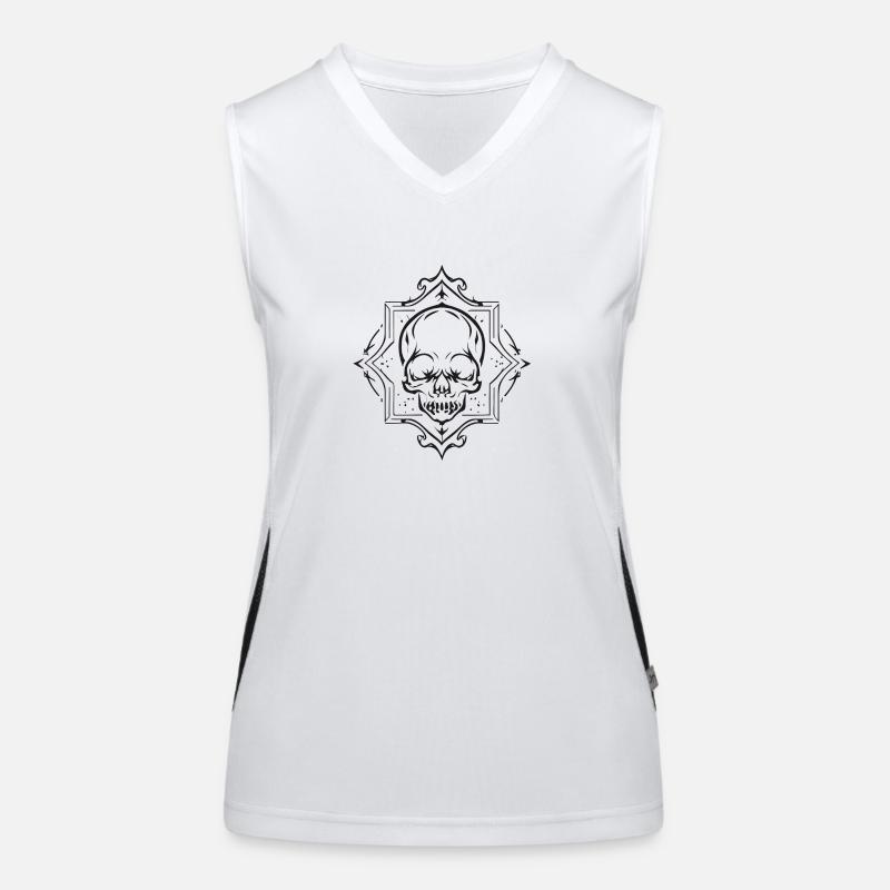Gothic Skull Women's Functional Contrast Tank Top