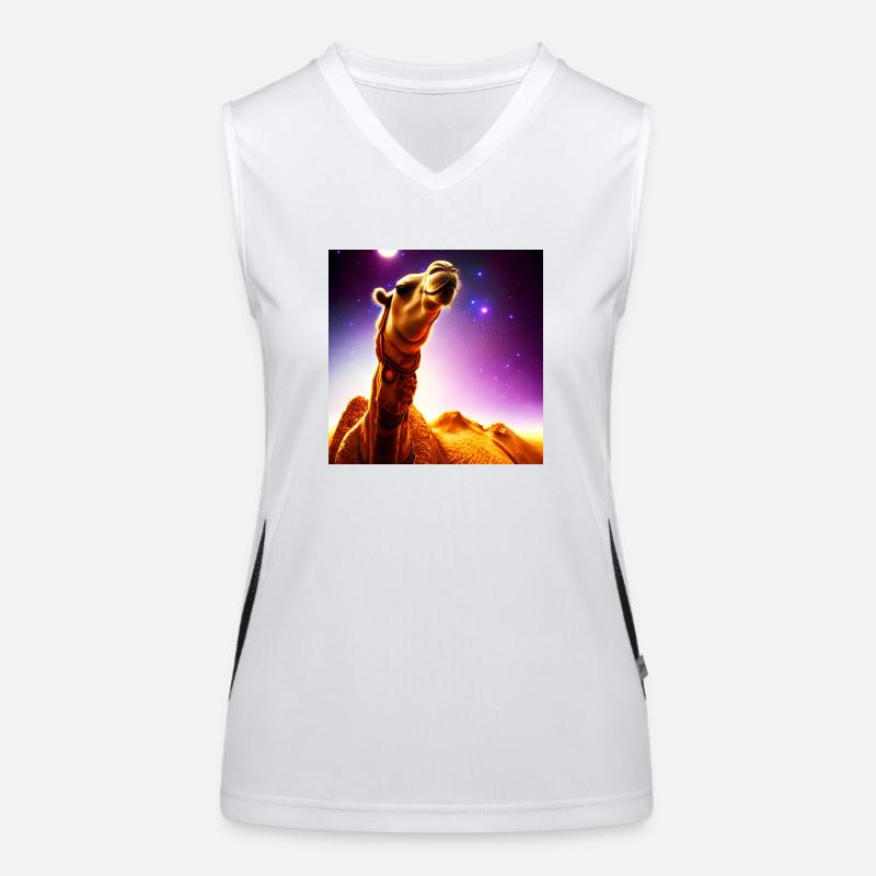 Dromedar Kamel - Wüstenschiff Funktionelles Kontrast-Tank Top für Frauen