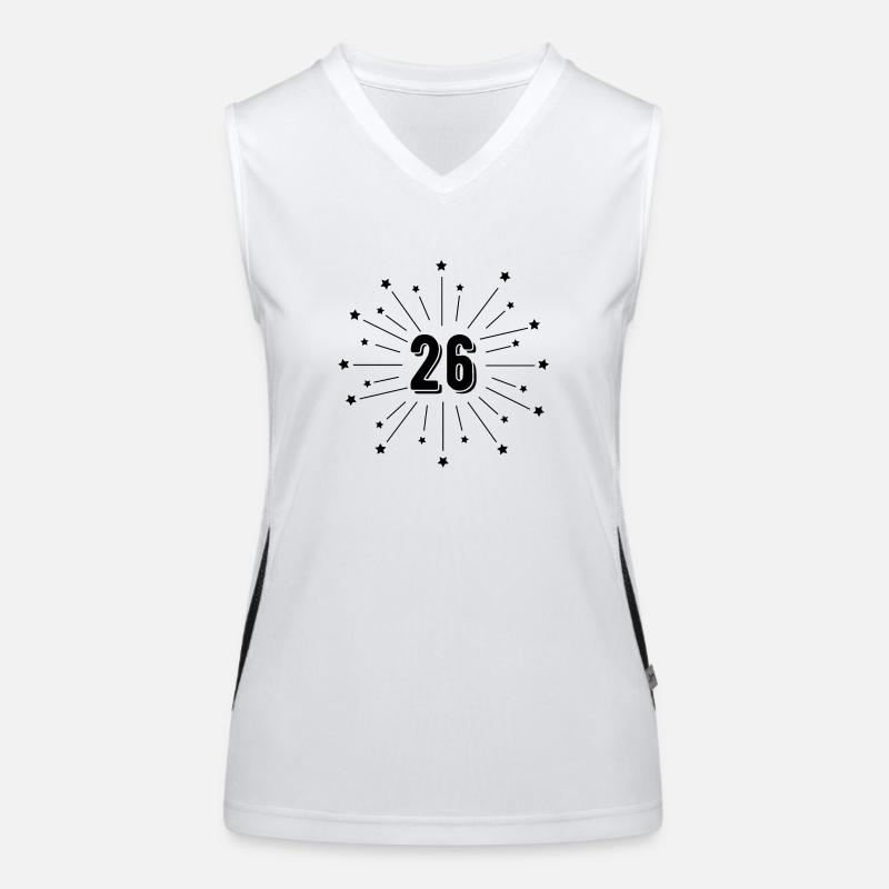 26th Starred Anniversary - 26th Anniversary Gift Women's Functional Contrast Tank Top