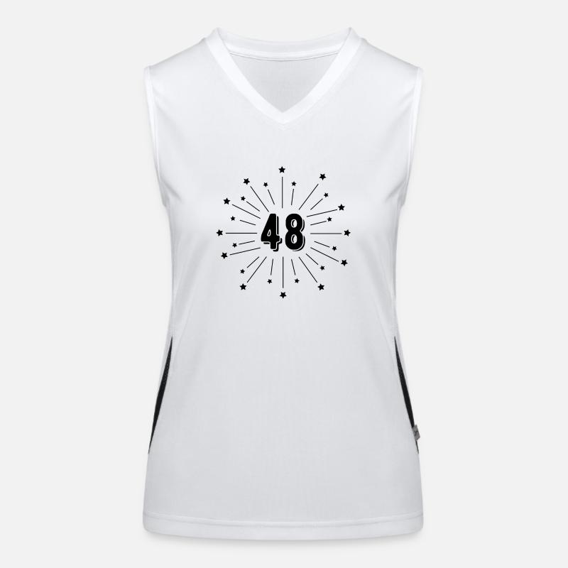 48th Starred Anniversary - 48th Anniversary Gift Women's Functional Contrast Tank Top