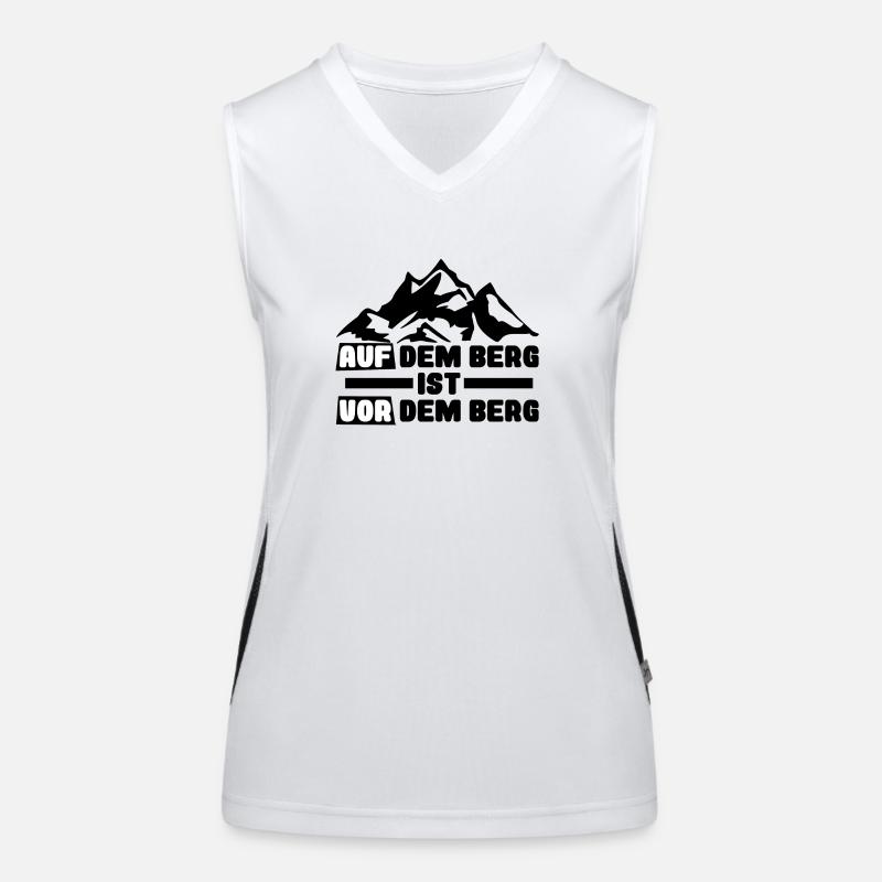 Wanderer Spruch Funktionelles Kontrast-Tank Top für Frauen