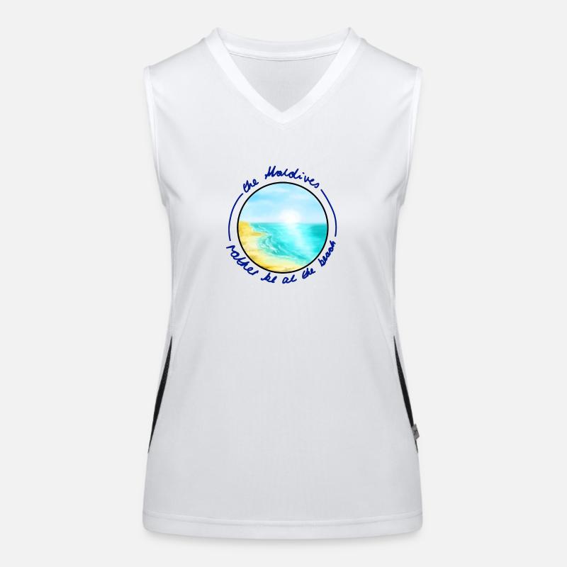 beach design Women's Functional Contrast Tank Top