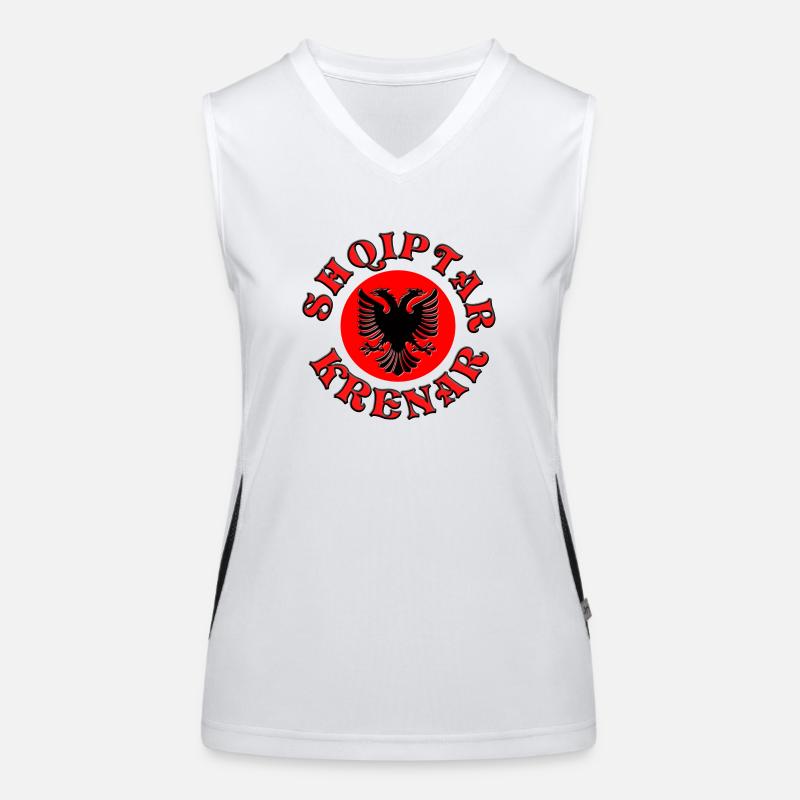 Shqiptar Krenar, Kosova, Shqiprija, Shqiponja Women's Functional Contrast Tank Top