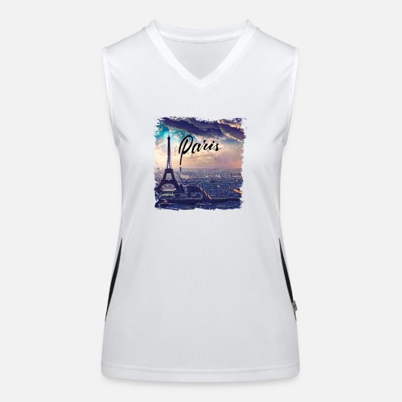 Paris Eiffelturm Casual Style Funktionelles Kontrast-Tank Top für Frauen
