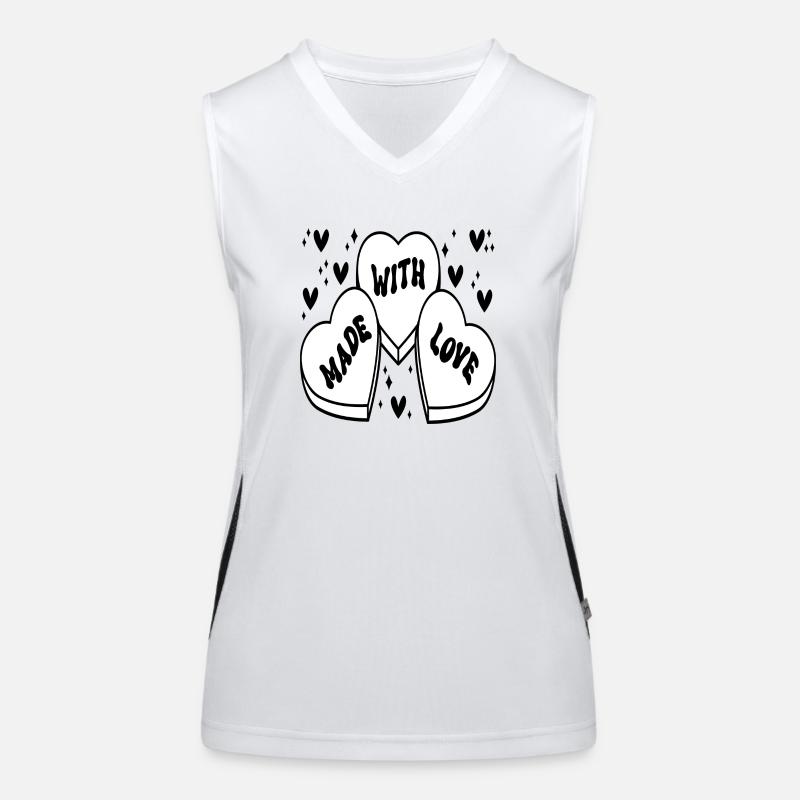 Made With Love Funktionelles Kontrast-Tank Top für Frauen