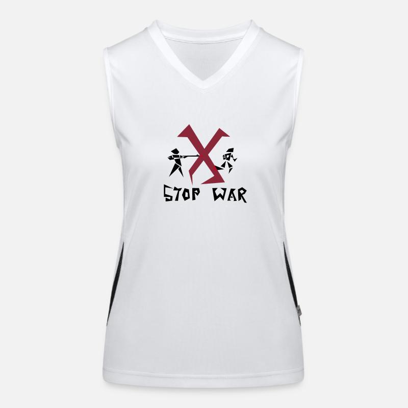 Stop war! Funktionelles Kontrast-Tank Top für Frauen