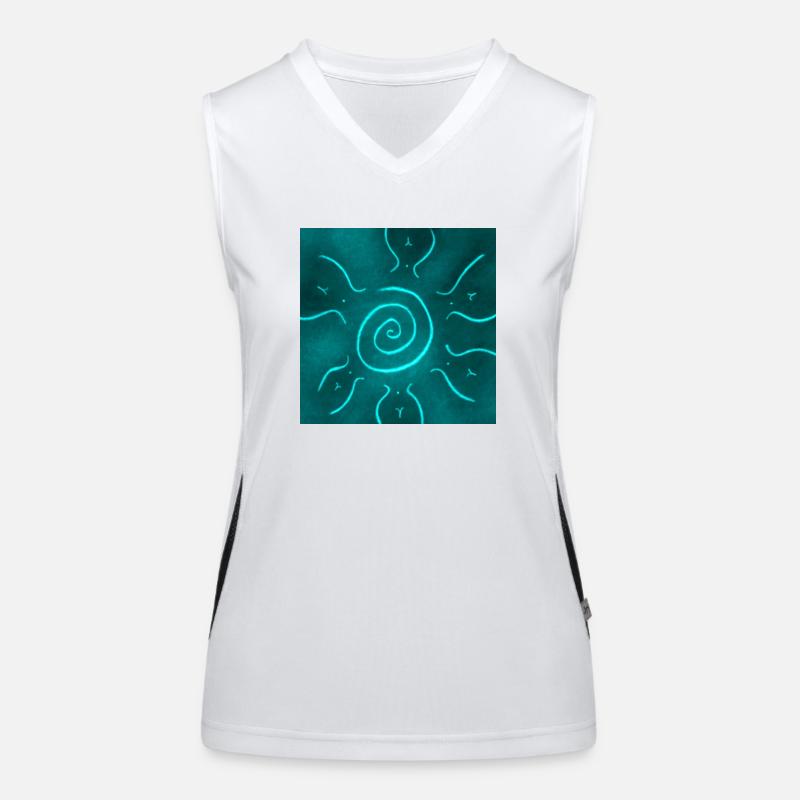 SKY BLUE SUN Women's Functional Contrast Tank Top