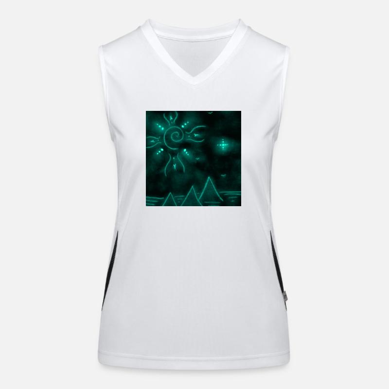 SUN AND PYRAMIDS INDIGO Women's Functional Contrast Tank Top