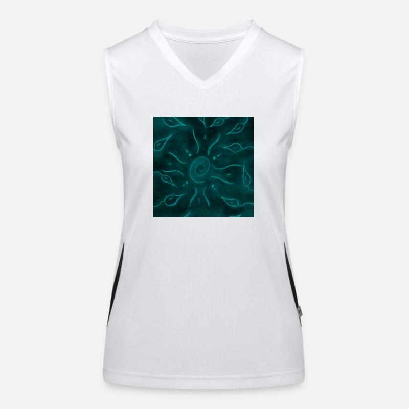 SUN AND BLUE FLOWERS Women's Functional Contrast Tank Top