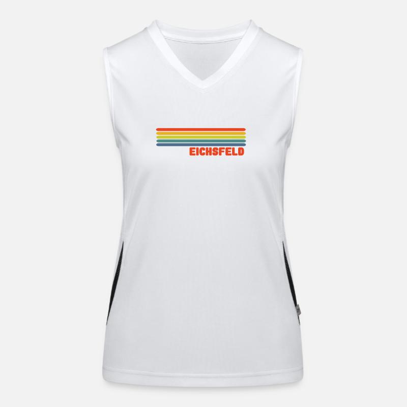 Eichsfeld Regenbogen Funktionelles Kontrast-Tank Top für Frauen