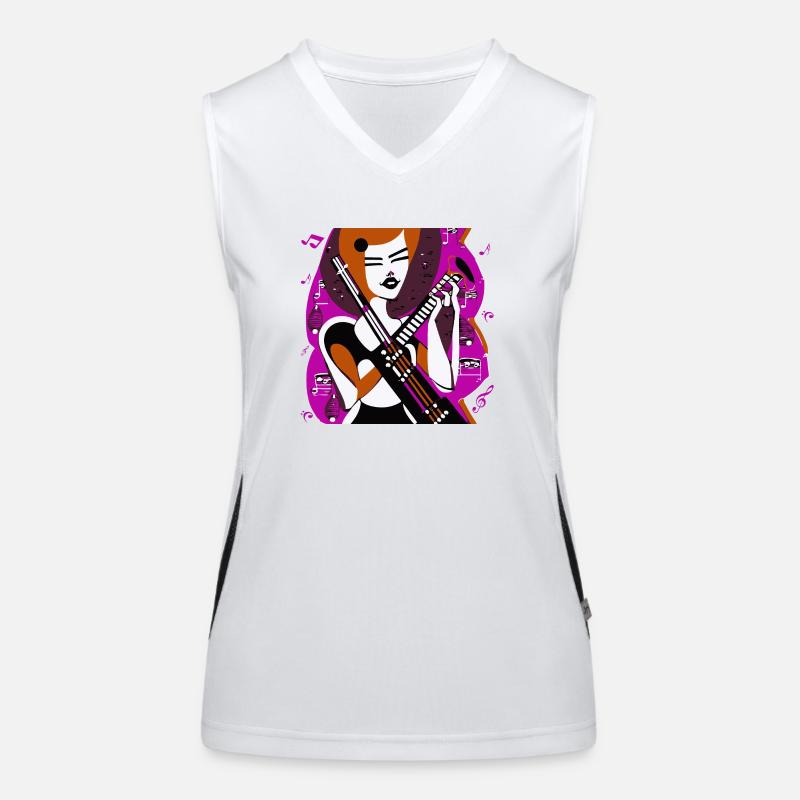 Musik Mädchen Funktionelles Kontrast-Tank Top für Frauen