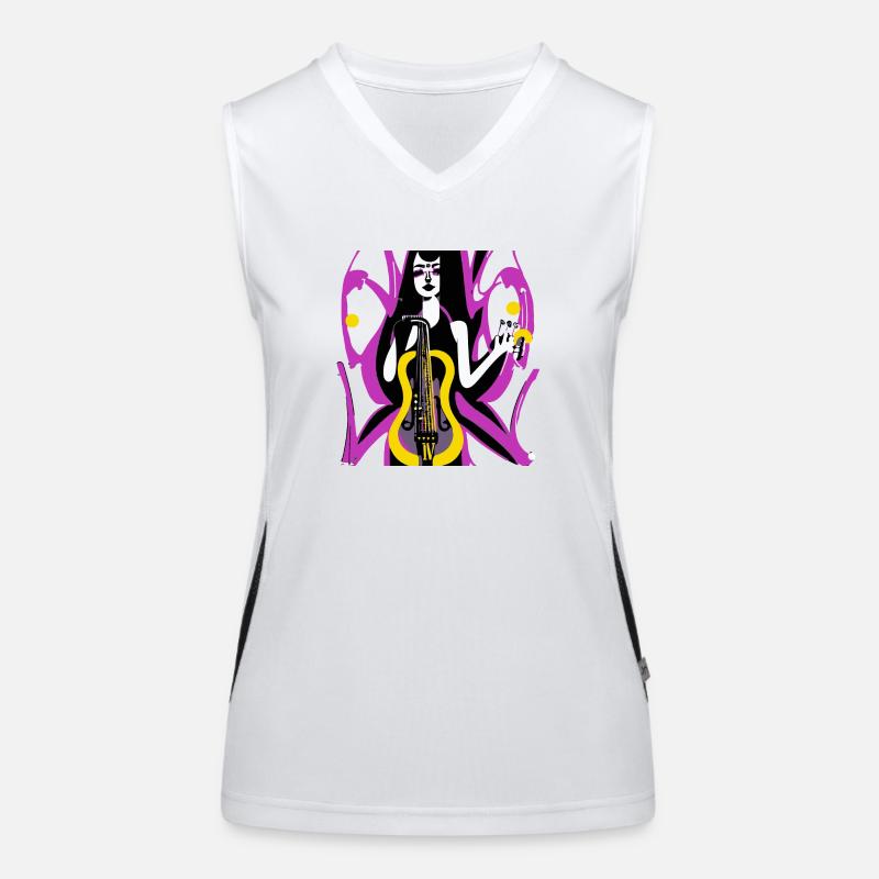 Musik Mädchen Funktionelles Kontrast-Tank Top für Frauen