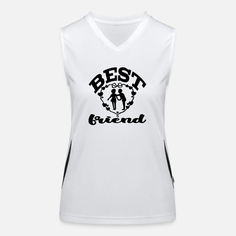 Best Friend Funktionelles Kontrast-Tank Top für Frauen