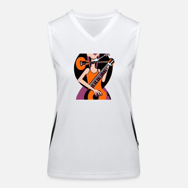 Musik Mädchen Funktionelles Kontrast-Tank Top für Frauen