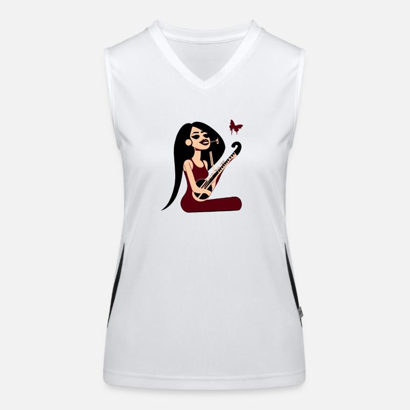 Musik Mädchen Funktionelles Kontrast-Tank Top für Frauen