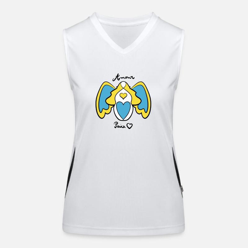 Engel Frieden Funktionelles Kontrast-Tank Top für Frauen