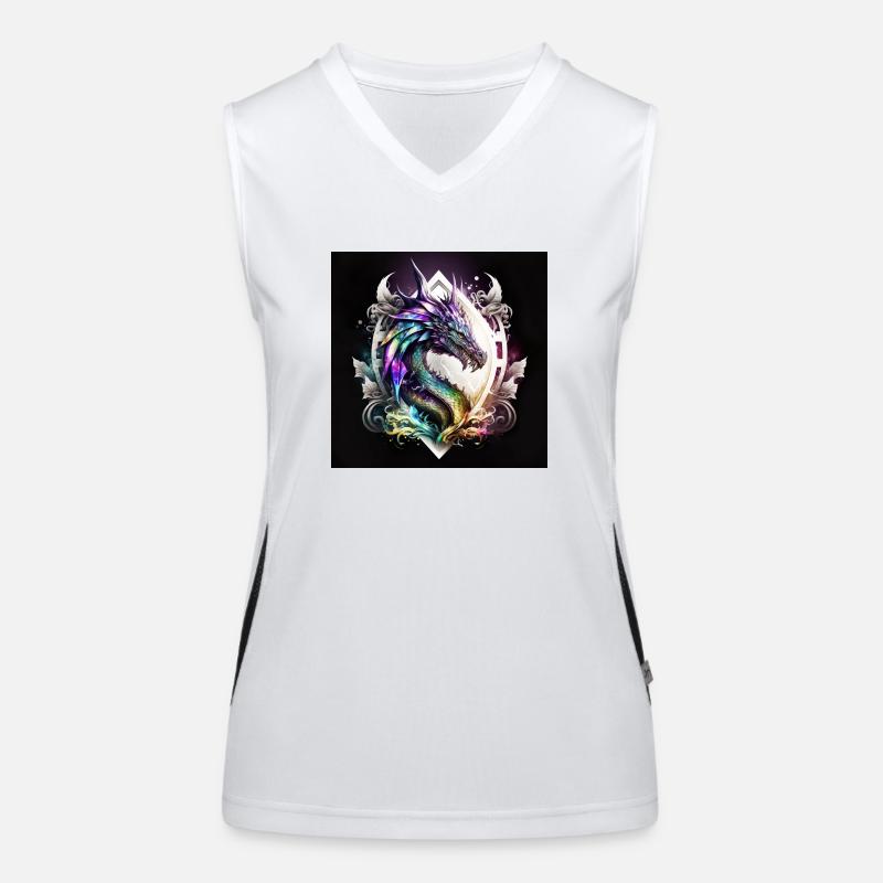 Mystischer Drache Funktionelles Kontrast-Tank Top für Frauen
