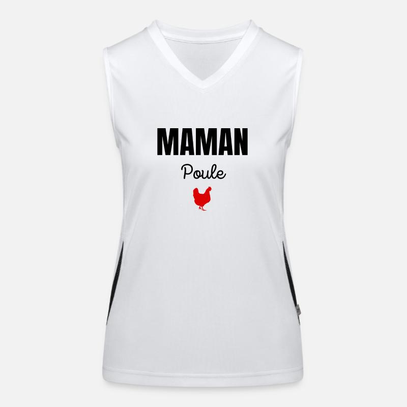 maman poule Débardeur respirant contrasté Femme