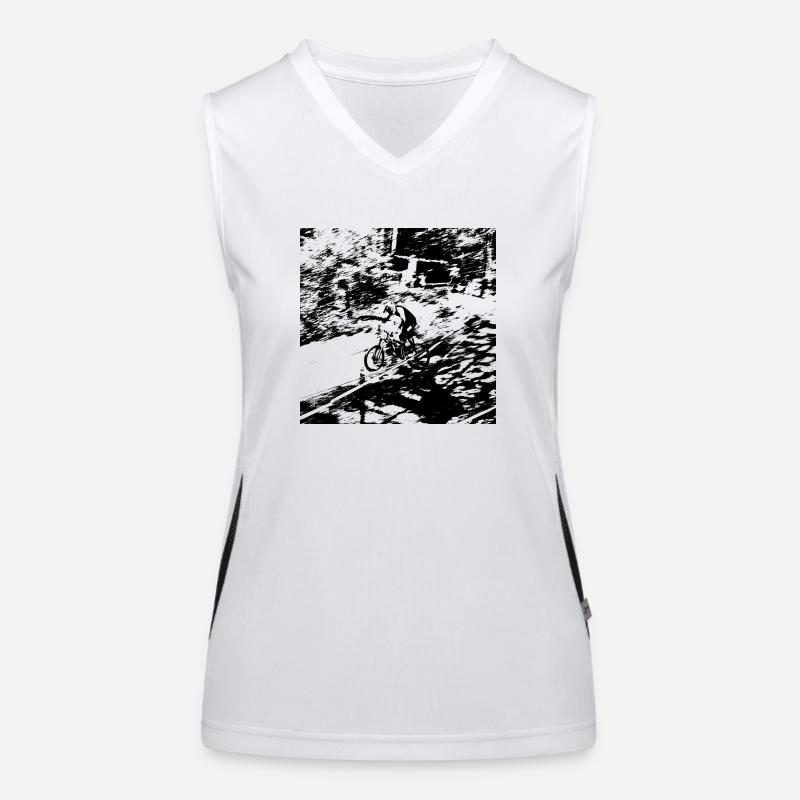 MTB MTB Abfahrt Funktionelles Kontrast-Tank Top für Frauen