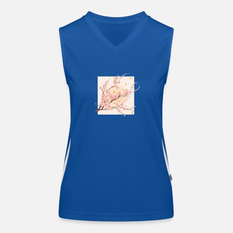 Sakura blüht Funktionelles Kontrast-Tank Top für Frauen