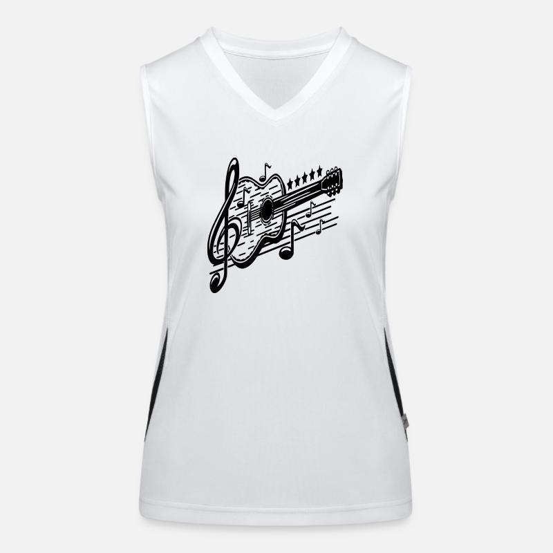Guitar Funktionelles Kontrast-Tank Top für Frauen