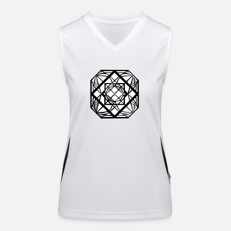 Abstrakt Funktionelles Kontrast-Tank Top für Frauen