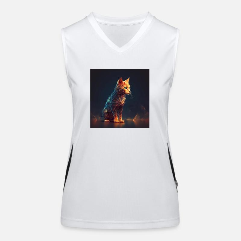 Cat Lights und Forms 2 Funktionelles Kontrast-Tank Top für Frauen