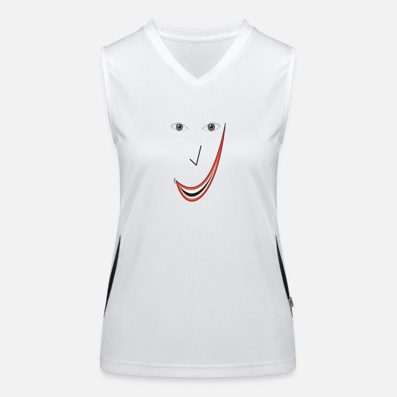 Feines Lächeln B03. Funktionelles Kontrast-Tank Top für Frauen