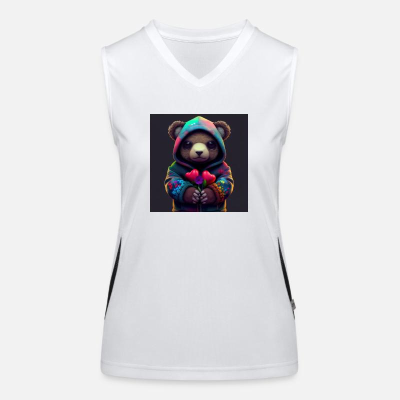 süßer teddy bär Funktionelles Kontrast-Tank Top für Frauen