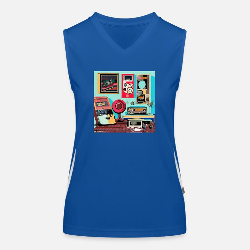80er Style Retro Zimmer Funktionelles Kontrast-Tank Top für Frauen