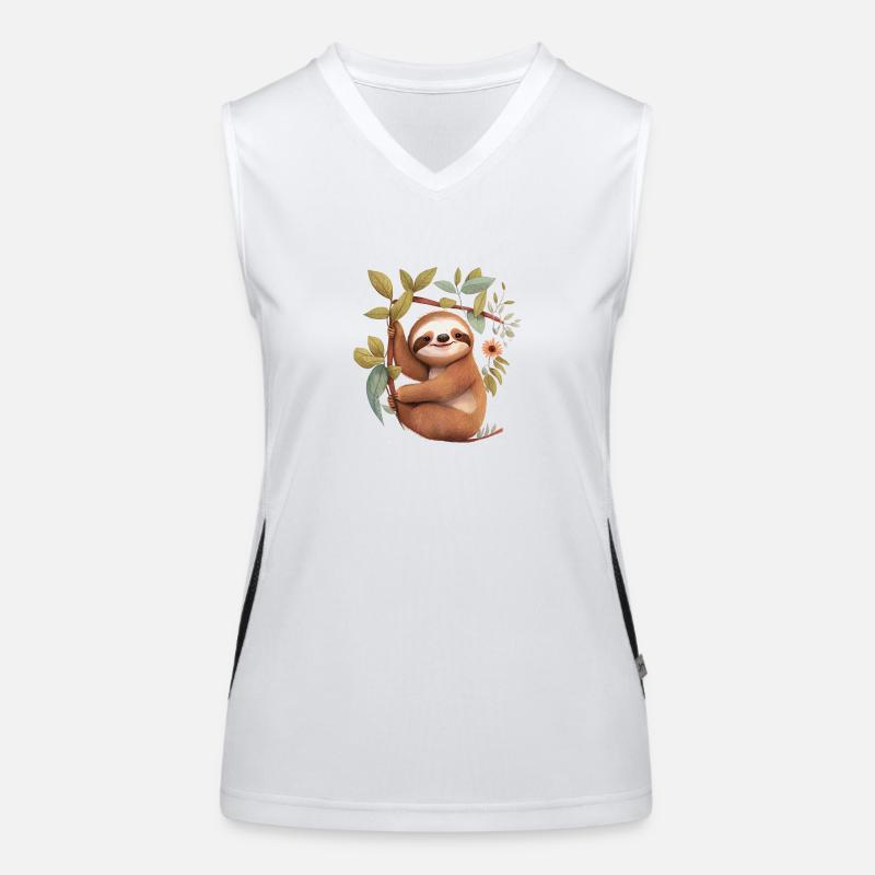 Sloth Design Women's Functional Contrast Tank Top
