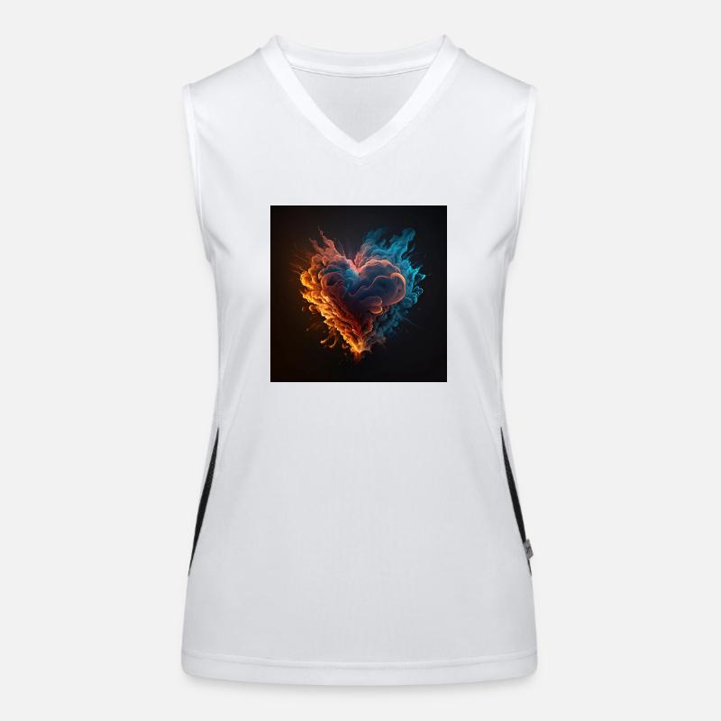 Herz aus Rauch Funktionelles Kontrast-Tank Top für Frauen