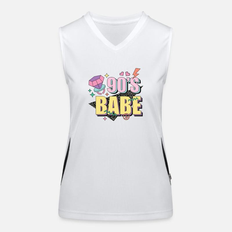 90´s Babe Funktionelles Kontrast-Tank Top für Frauen