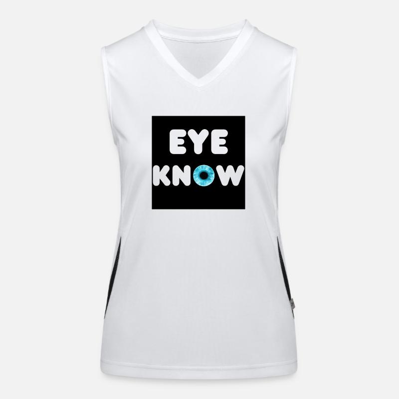 Eye Know frame White Tee Women's Functional Contrast Tank Top