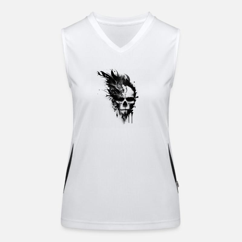 Splash crâne multicolore Débardeur respirant contrasté Femme