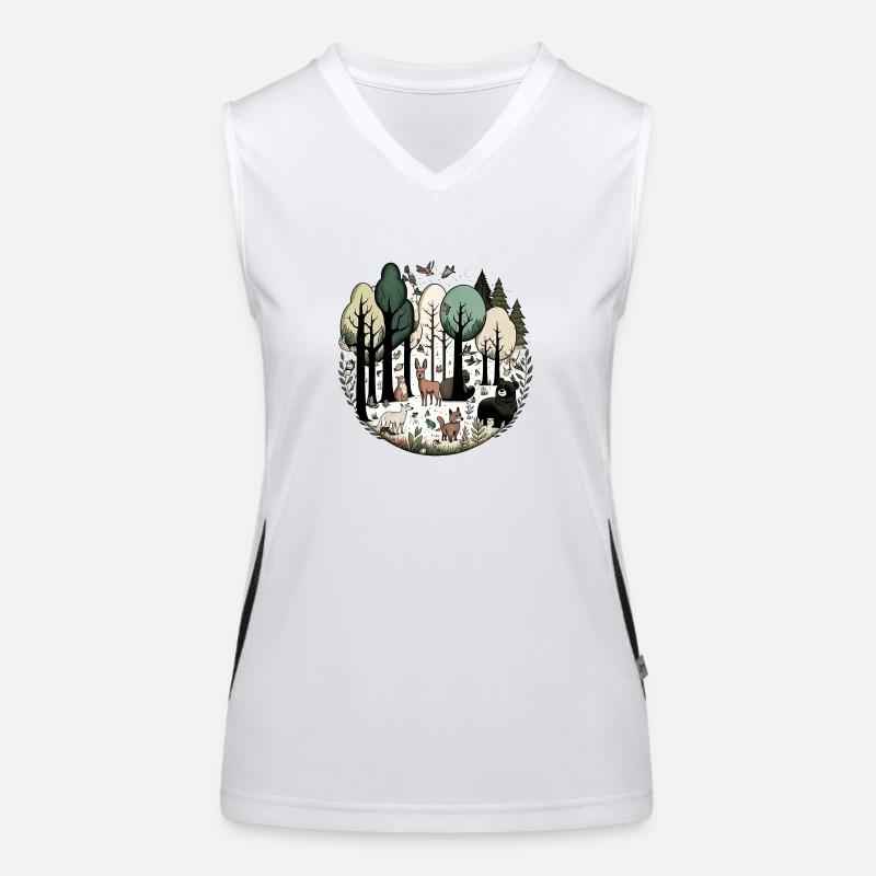 Forest animals Women's Functional Contrast Tank Top