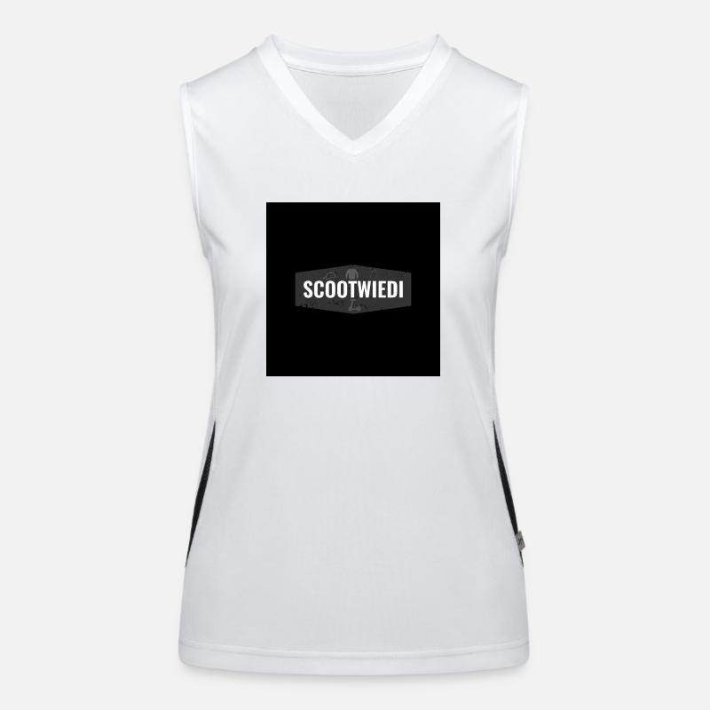 White on Black Funktionelles Kontrast-Tank Top für Frauen