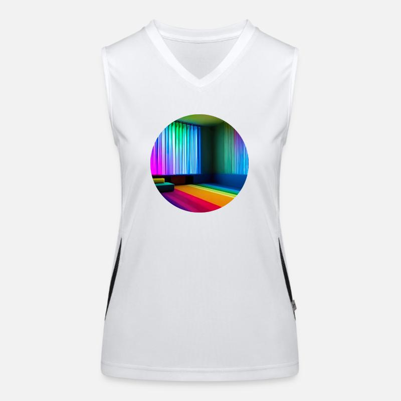 Liminal Space Digital Art Funktionelles Kontrast-Tank Top für Frauen
