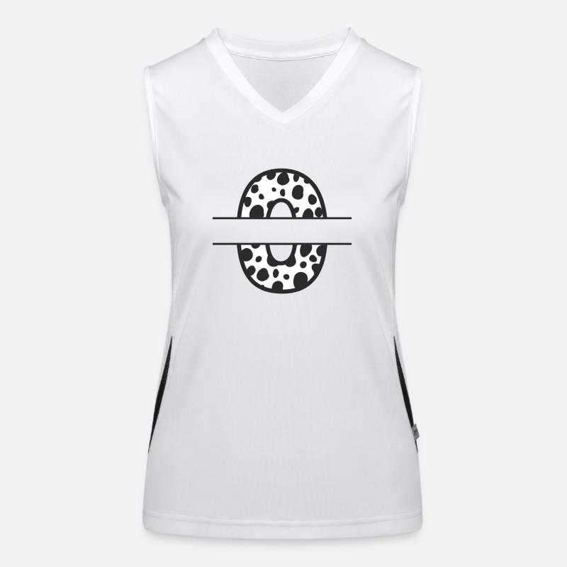 Buchstabe o Benutzerdefiniertes Kuhmuster Funktionelles Kontrast-Tank Top für Frauen
