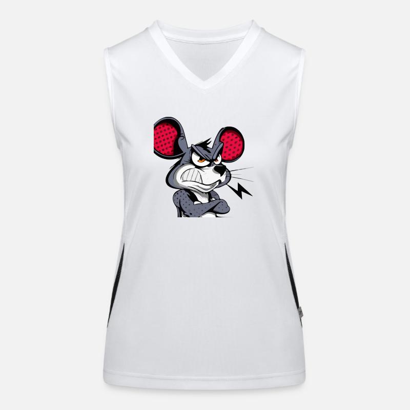 Kok the grumpy rat Women's Functional Contrast Tank Top